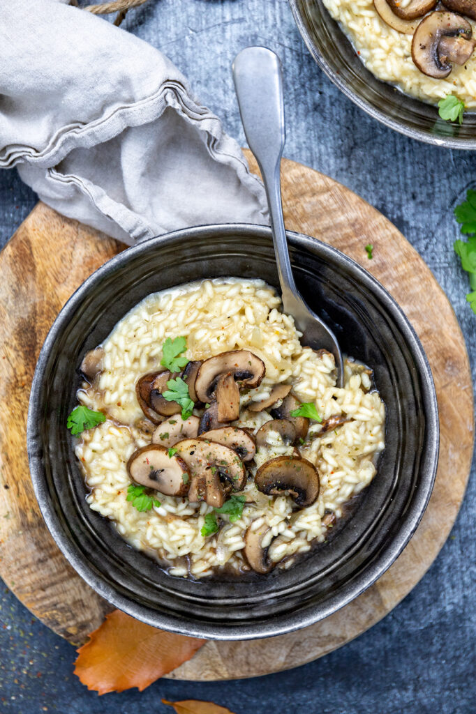 Cremiges Pilzrisotto mit Steinpilzöl