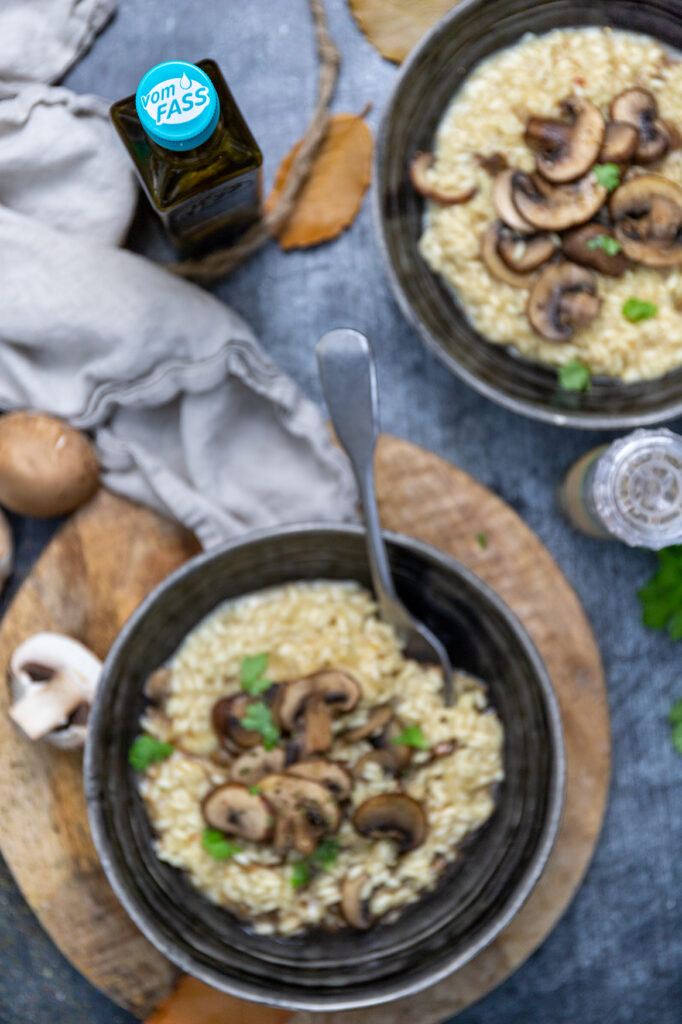 Cremiges Pilzrisotto mit Steinpilzöl